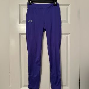 Under Armour Girls Cold Gear Purple Leggings size YLG